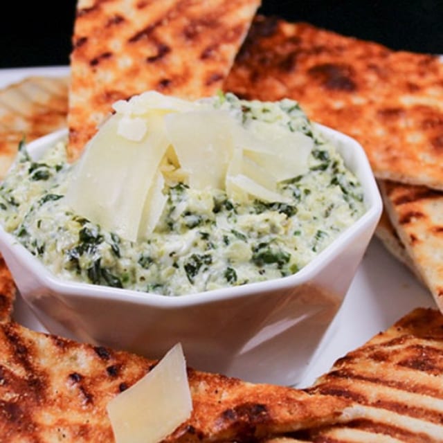 Skillet Spinach Artichoke Dip.